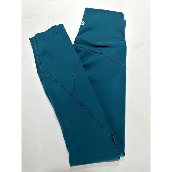 Lululemon In Movement Tight 25" *Everlux Size 2 Bermuda Teal - Picture 5 of 10